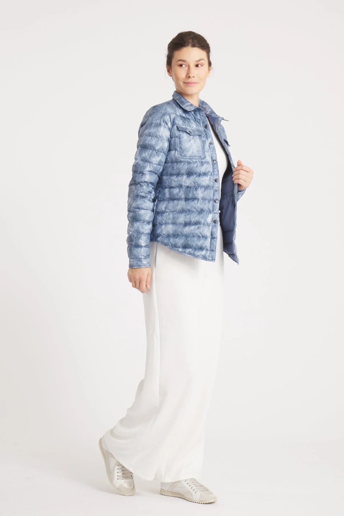 The Harrow Royale | Down Shirt | Blue Jean Print - Image 6