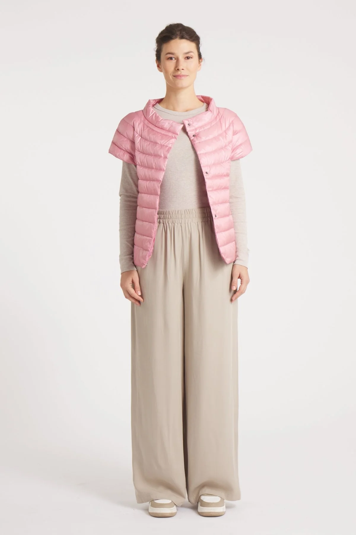 The St Barts | Down Vest | Dusty Rose - Image 3