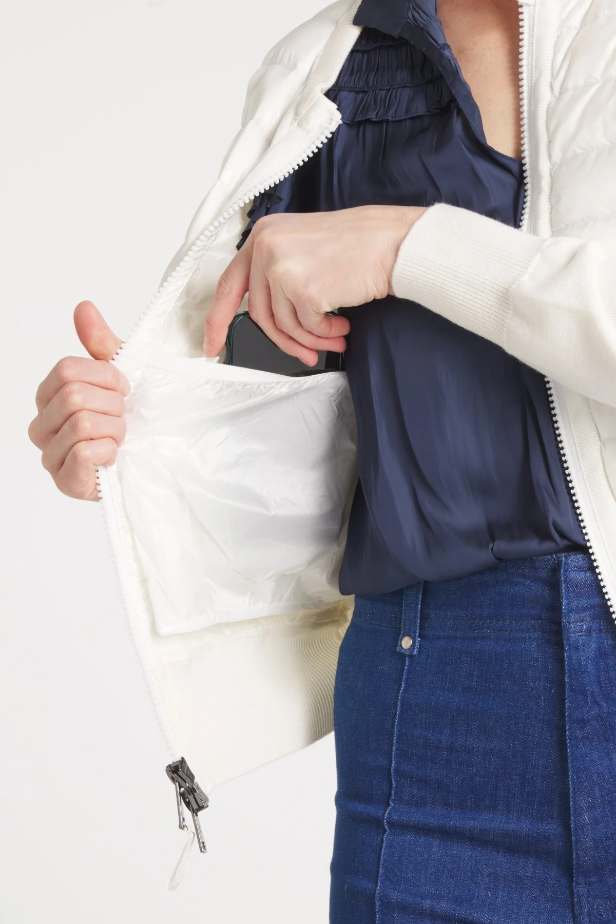 The Duchess | Down / Wool Jacket | Ivory - Image 9