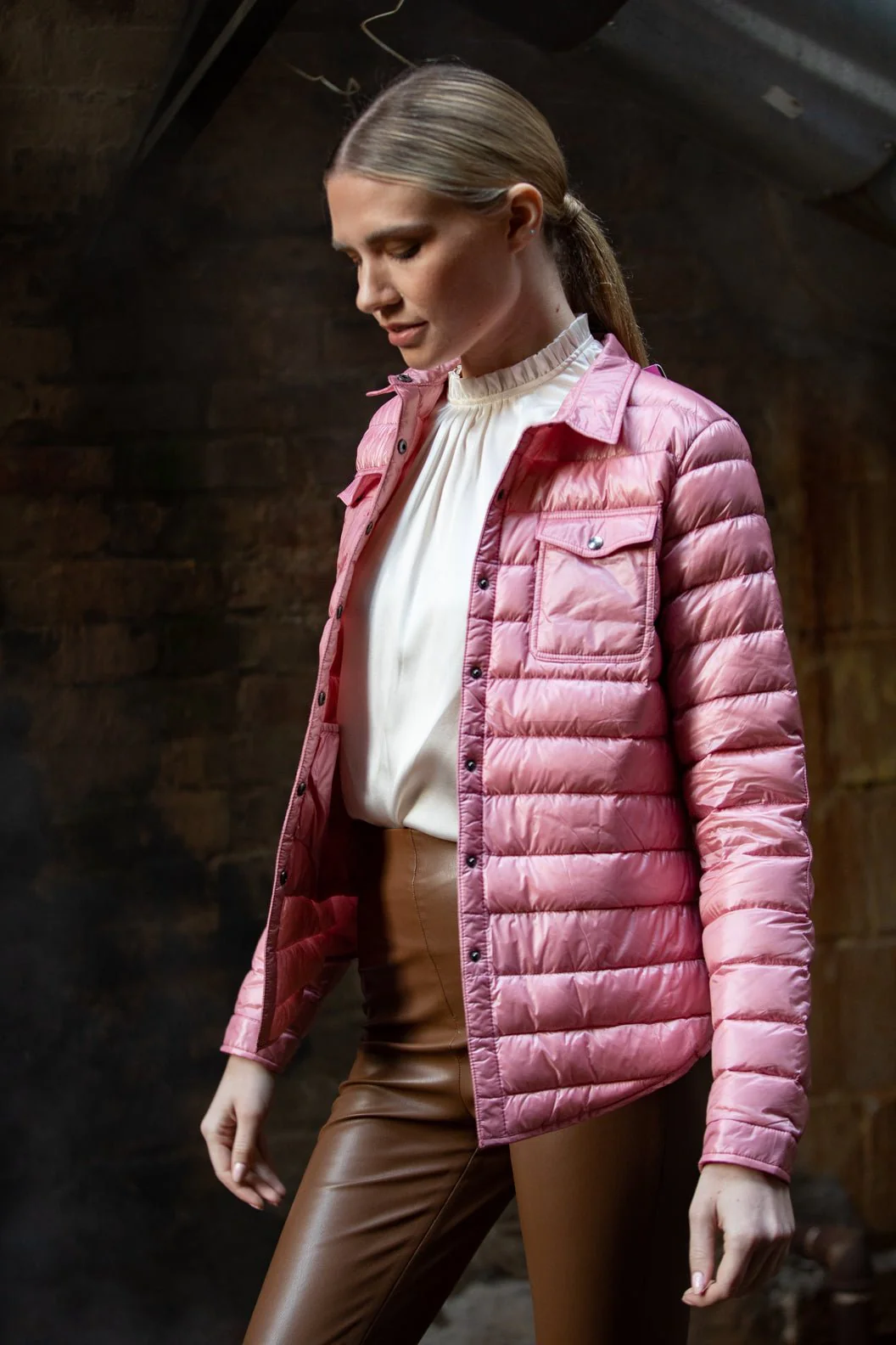 The Harrow Royale | Down Shirt | Dusty Rose - Image 3