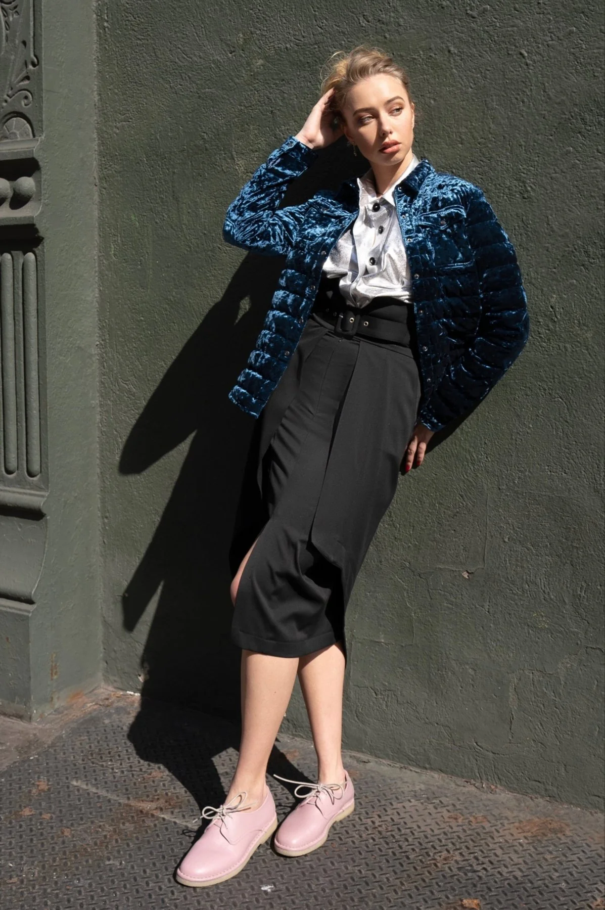 The Harrow Velour | Down Shirt | Indigo - Image 7