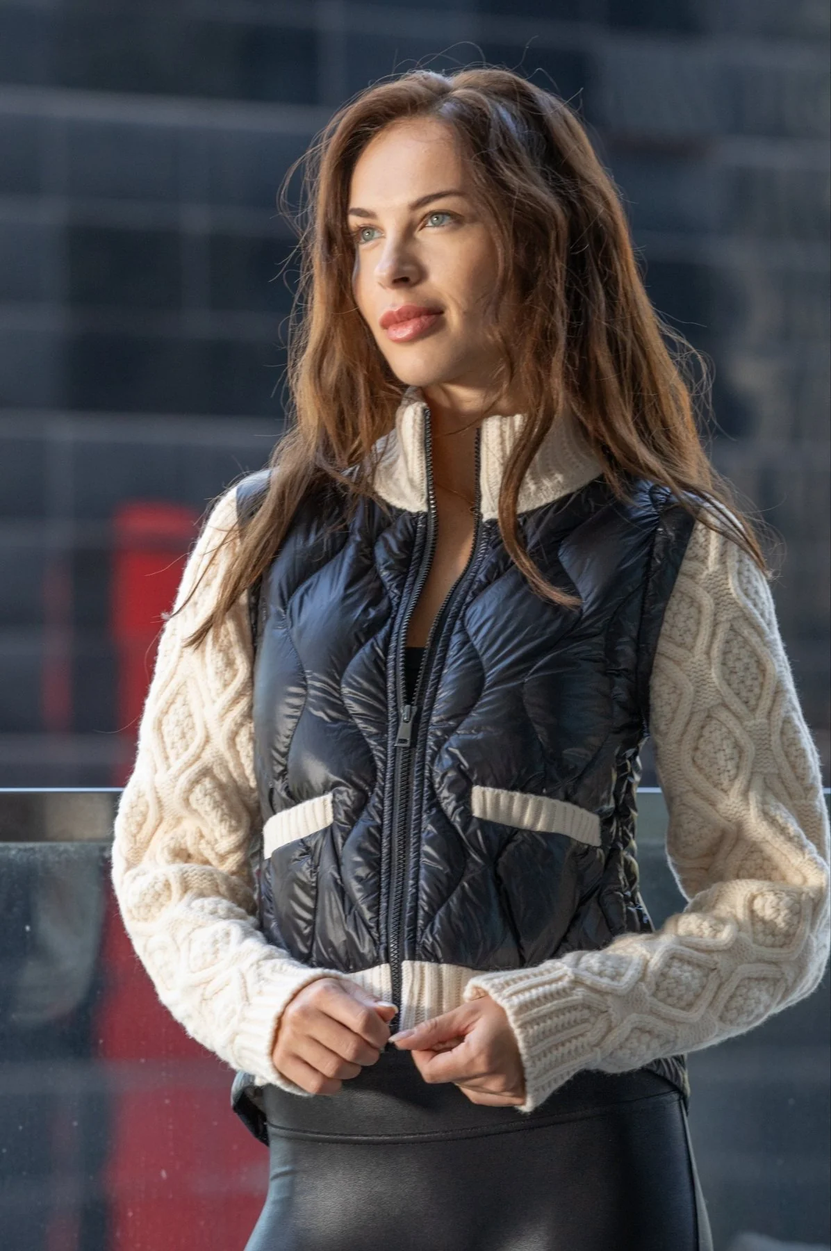 The Hyde | Quilted Down / Wool Jacket | Midnight Black / Beige - Image 4