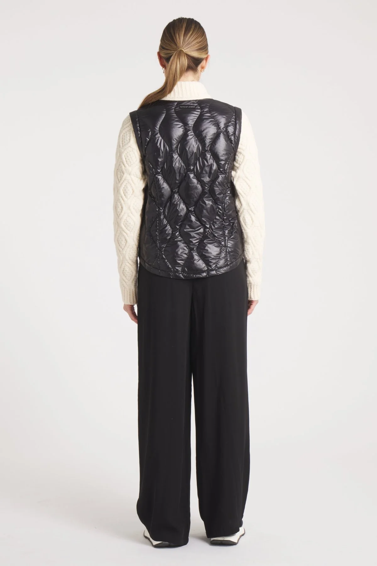 The Hyde | Quilted Down / Wool Jacket | Midnight Black / Beige - Image 8