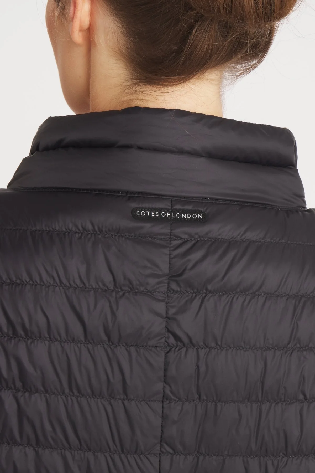 The Knightsbridge | Lightweight 2 in 1 Reversible Down Coat | Matte Black / Taupe - Image 13