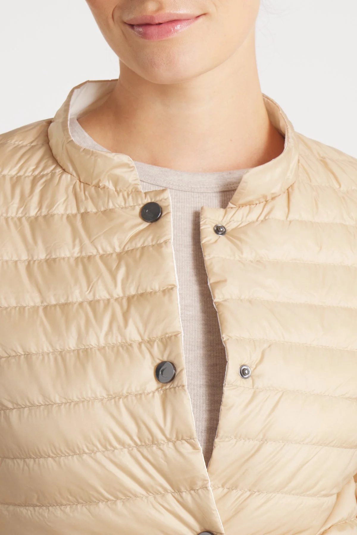 The Leicester in Matte | 2 in 1 Reversible Down Jacket | Camel / Ivory - Image 7
