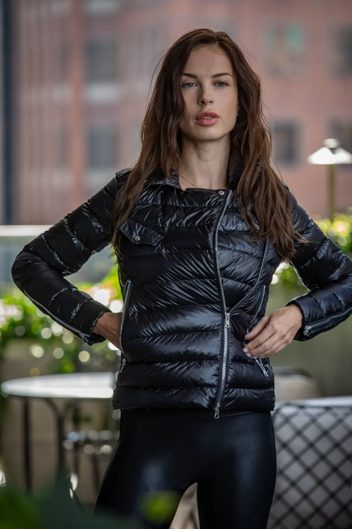 The Silverstone | Down Motorcycle Jacket | Midnight Black - Image 4