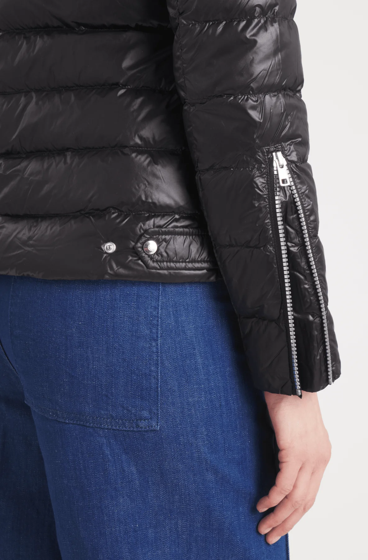 The Silverstone | Down Motorcycle Jacket | Midnight Black - Image 8