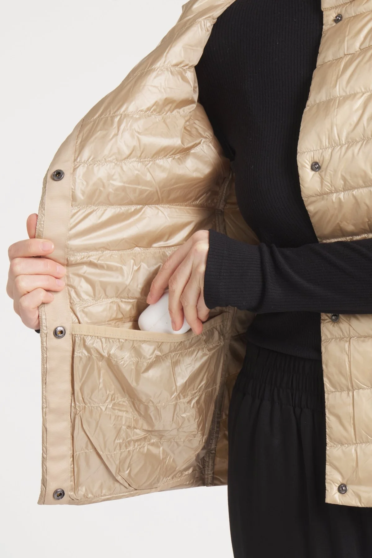 The St Barts | Down Vest | Taupe - Image 9