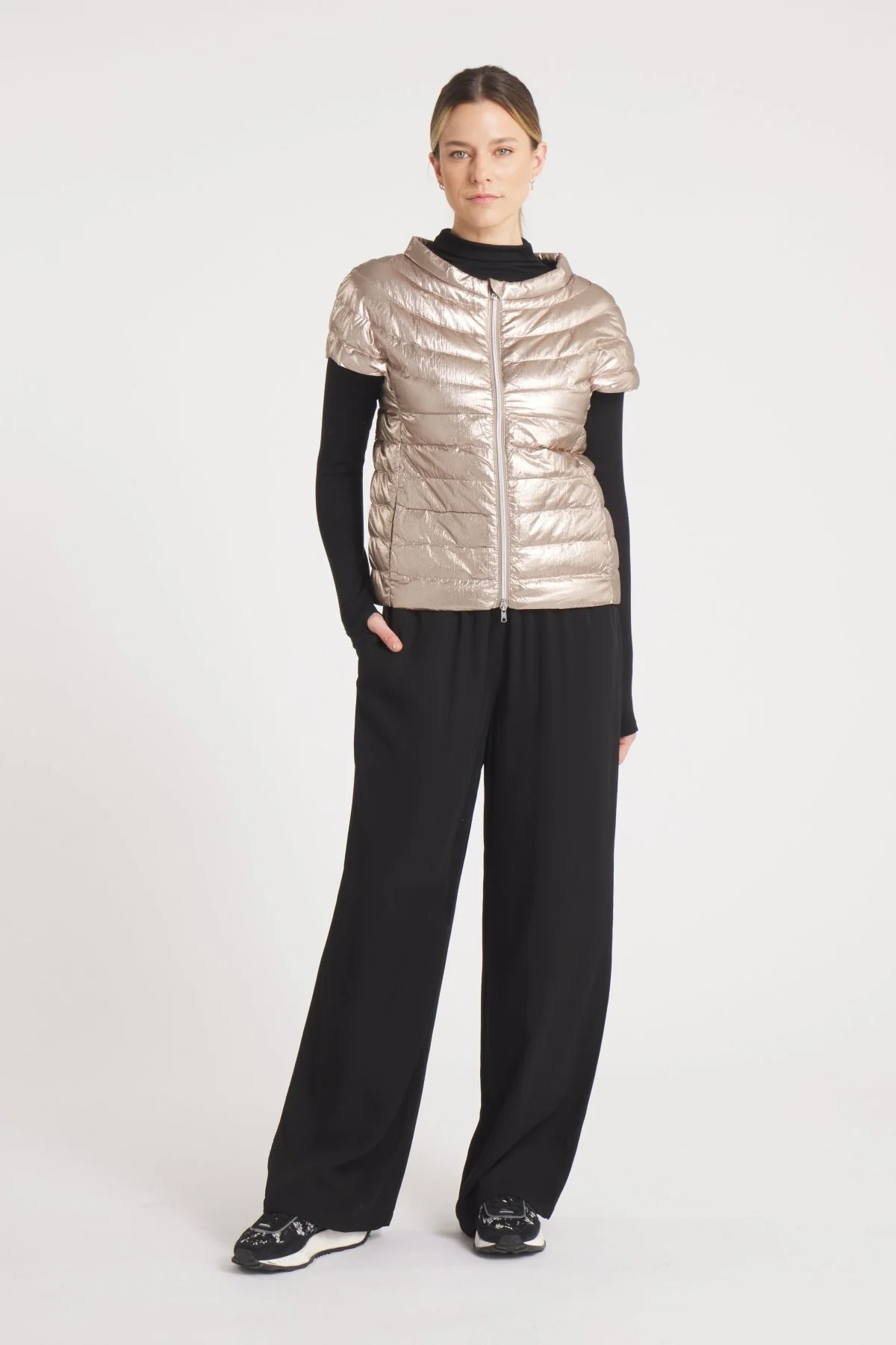 The St Ives | Down Vest Metallic Gold - Image 6