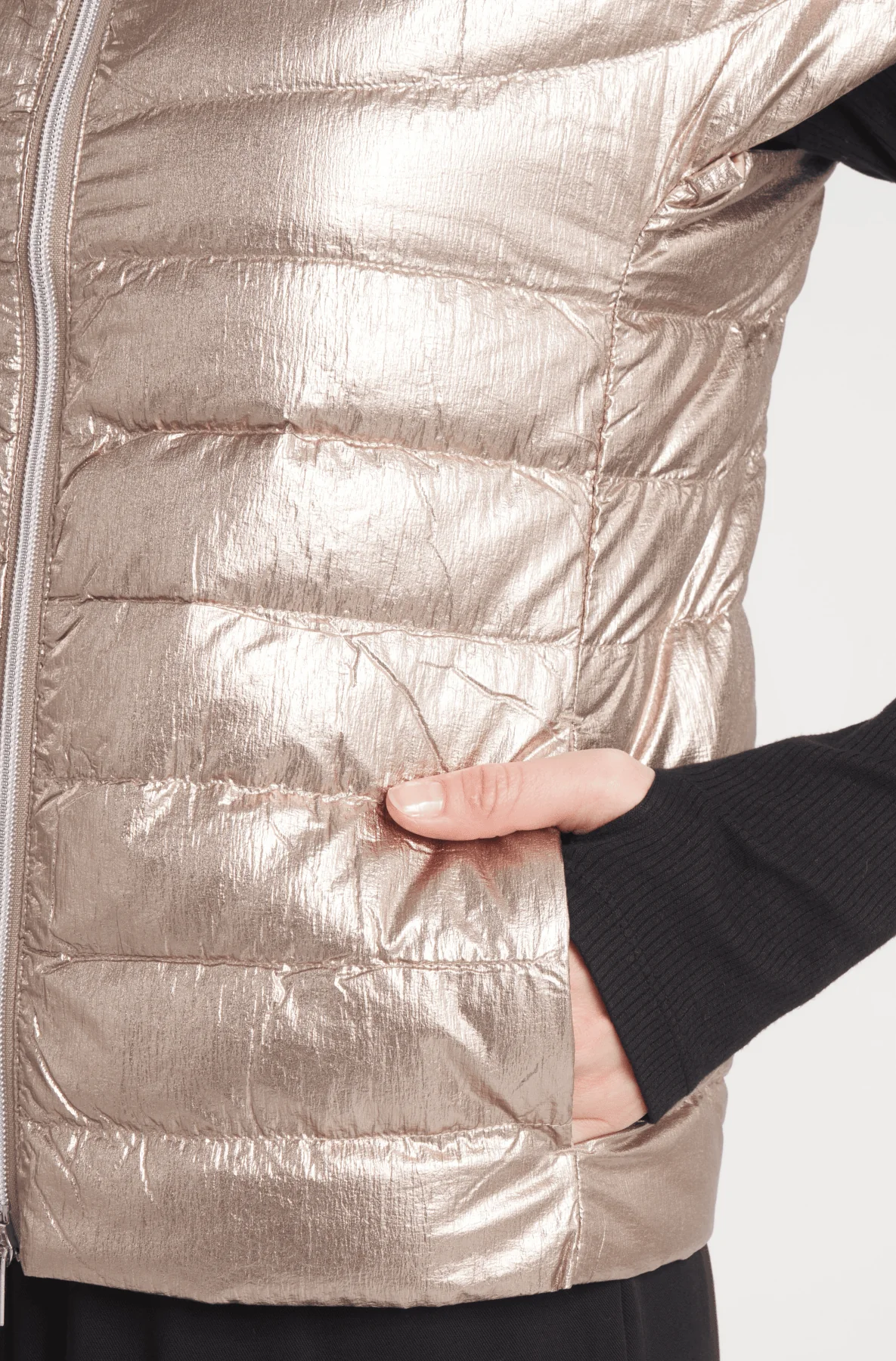 The St Ives | Down Vest Metallic Gold - Image 7