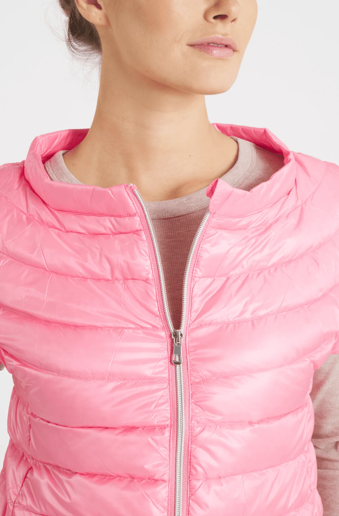 The St Ives | Down Vest | Bubble Gum Pink - Image 5