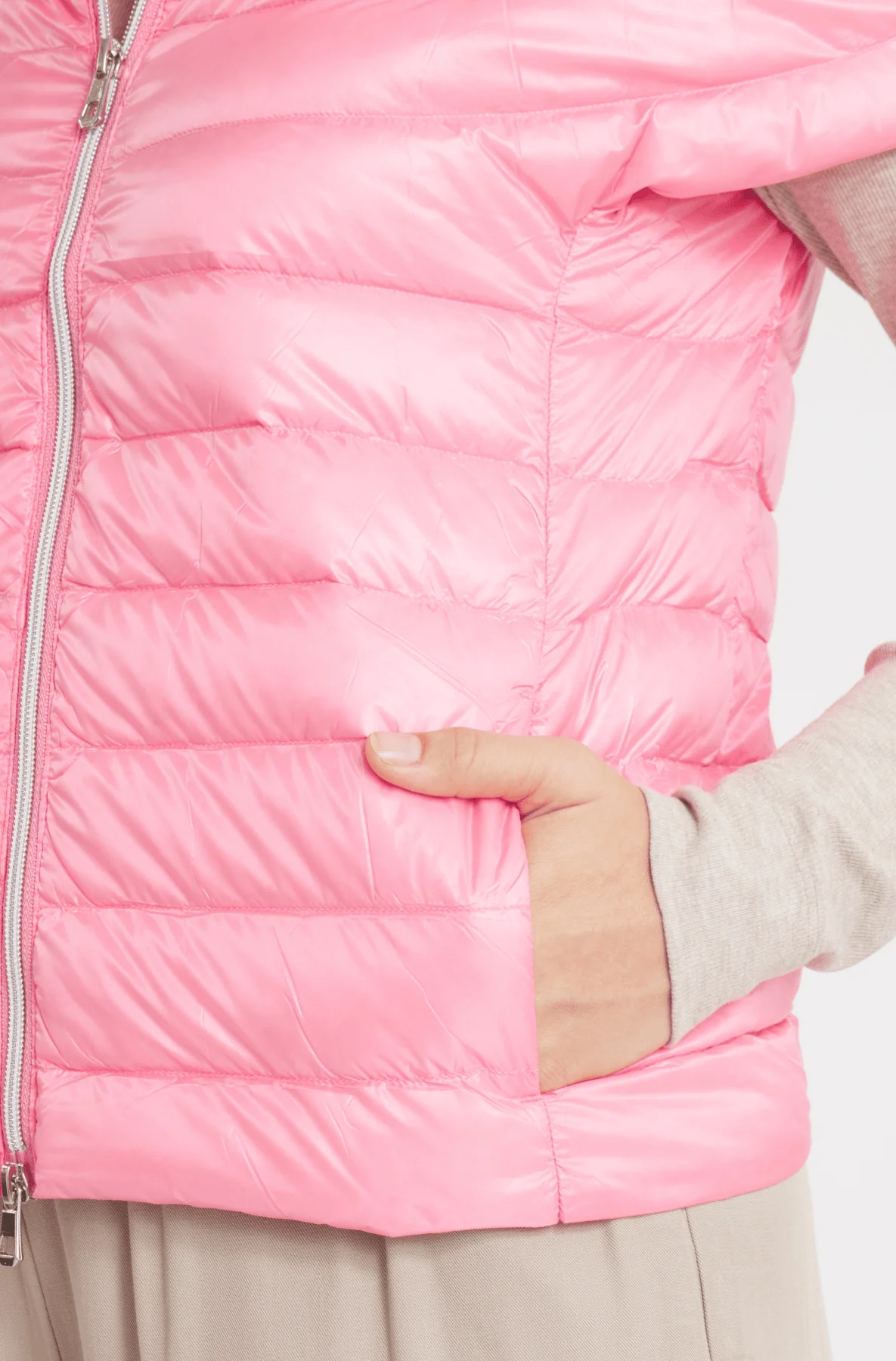 The St Ives | Down Vest | Bubble Gum Pink - Image 7