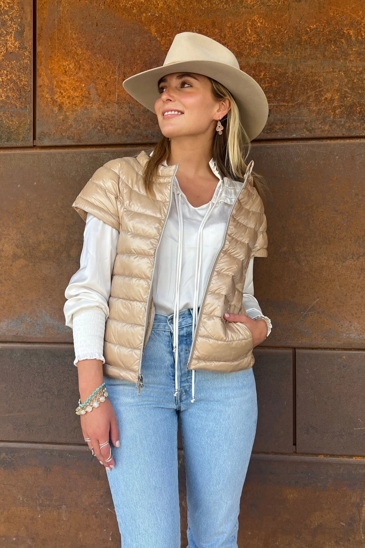 The St Ives | Down Vest | Camel - Image 3